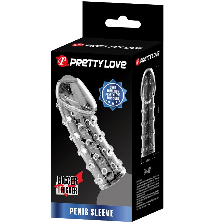 PRETTY LOVE - GAINE DE PÉNIS ÉTROITE ET VOLUMINEUSE TRANSPARENTE