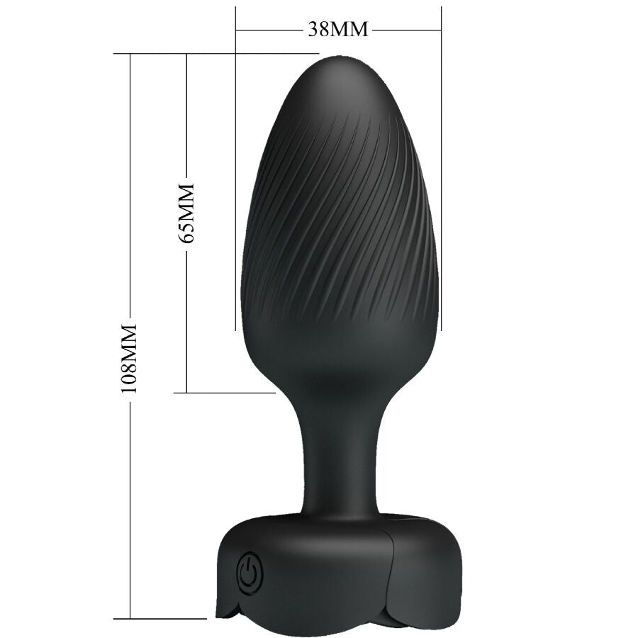 PRETTY LOVE - VARIAN ANAL PLUG MIT LED-LICHT SCHWARZ 10,8 CM