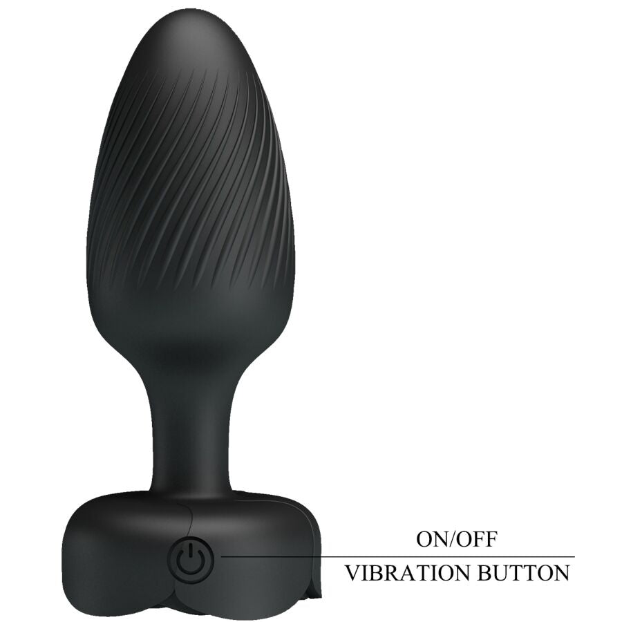 PRETTY LOVE - PLUG ANAL OSBORN LUMIÈRE LED NOIR 9,8 CM