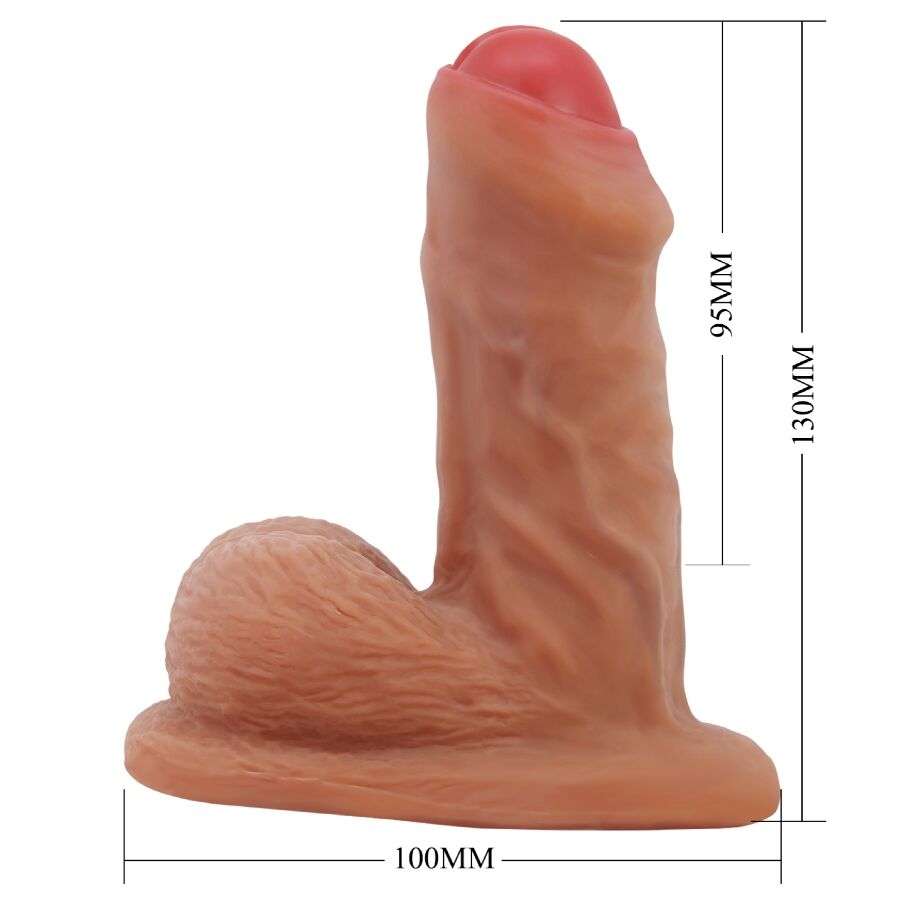 PRETTY LOVE - WARNELL DILDO ULTRA-RÉALISTE ET ÉLASTIQUE 9,5 CM MULATO