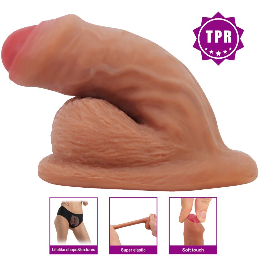 PRETTY LOVE - WARNELL DILDO ULTRA-RÉALISTE ET ÉLASTIQUE 9,5 CM MULATO