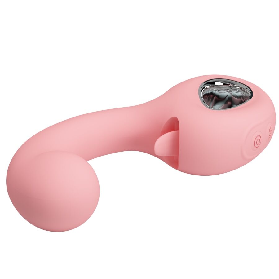 PRETTY LOVE - VIBROMASSEUR POINT G ERYNNYES + STIMULATEUR CLITORIDIEN 10 VIBRATIONS ROSE