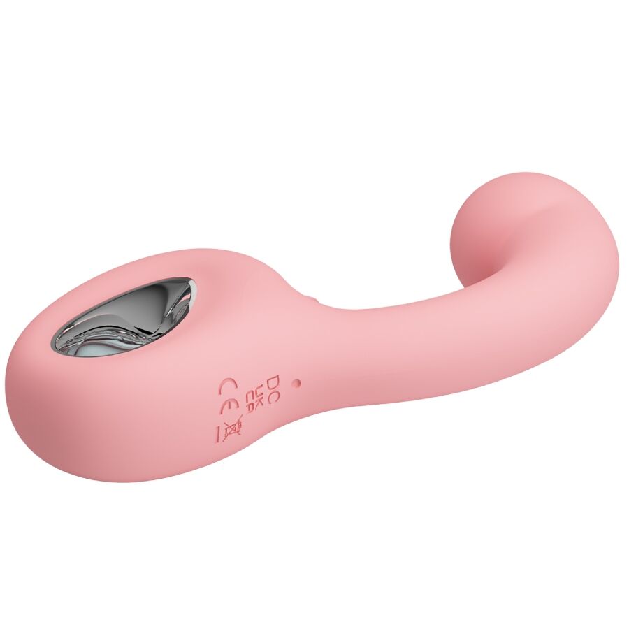 PRETTY LOVE - VIBROMASSEUR POINT G ERYNNYES + STIMULATEUR CLITORIDIEN 10 VIBRATIONS ROSE