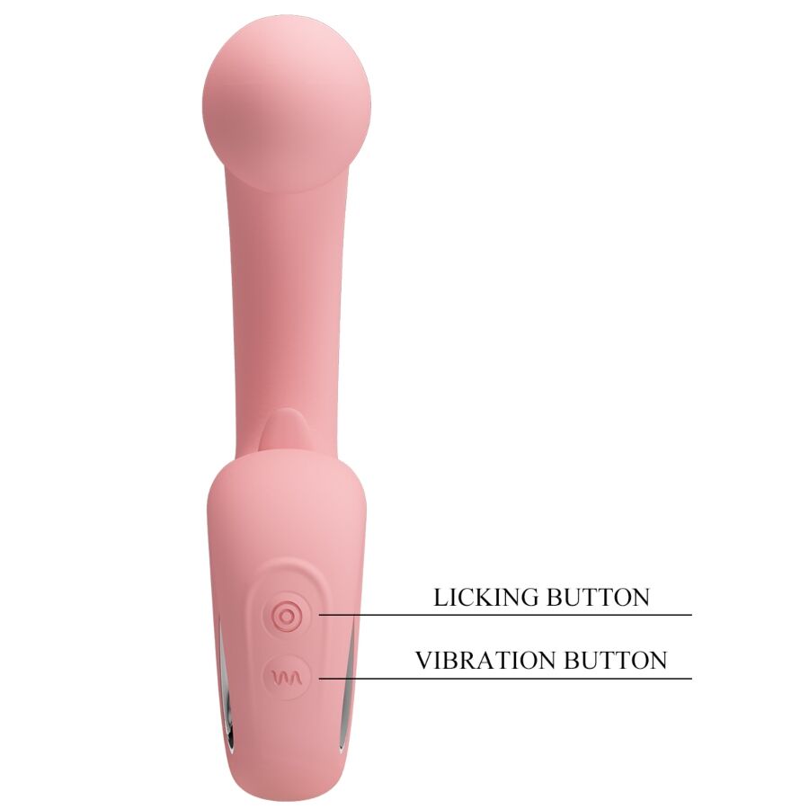PRETTY LOVE - VIBROMASSEUR POINT G ERYNNYES + STIMULATEUR CLITORIDIEN 10 VIBRATIONS ROSE