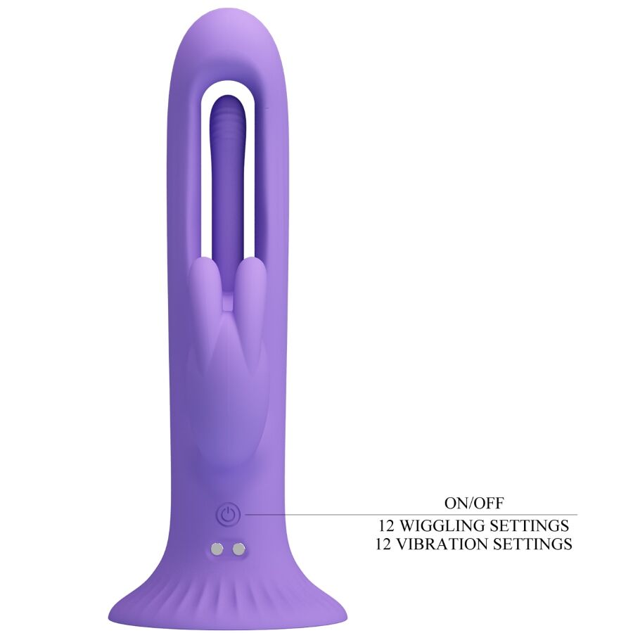 PRETTY LOVE - VIBROMASSEUR LAPIN KILLMOULIS 12 MODES DE VIBRATION VIOLET