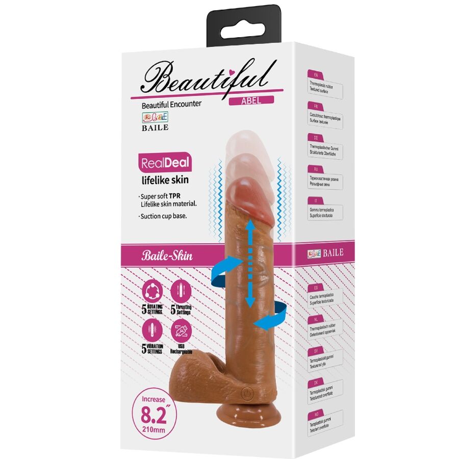 BAILE - ABEL DILDO RÉALISTE 21 CM MULATTE
