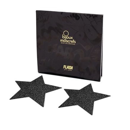 BIJOUX INDISCRETS - CACHES-TÉTONS NOIRS STAR-FLASH