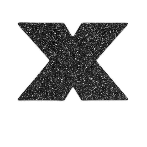 BIJOUX - INDISCRETS FLASH CROSS CACHES-TÉTONS NOIRS