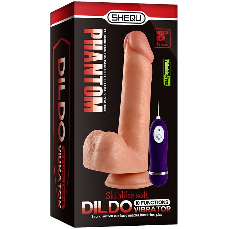 SHEQU - VIBRO DILDO PHANTOM TÉLÉCOMMANDÉ 20 CM