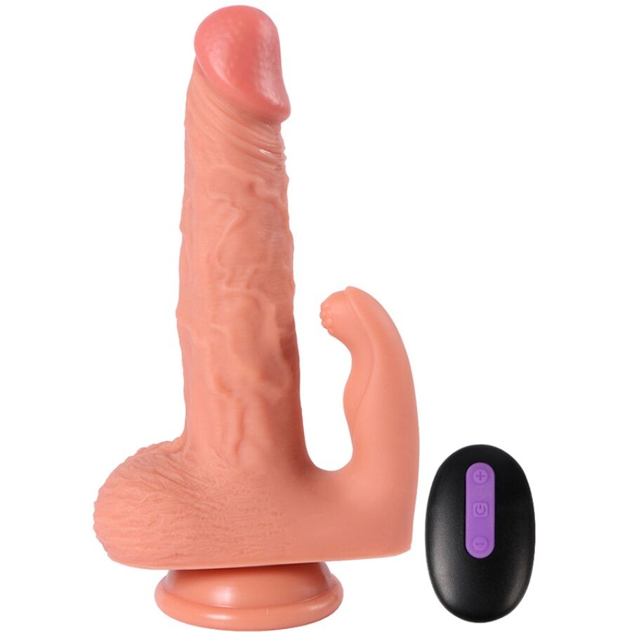 SHEQU - GODEMICHET ET STIMULATEUR CLITORIDIEN VIBRANT HAYDEN AVEC TÉLÉCOMMANDE 16 CM
