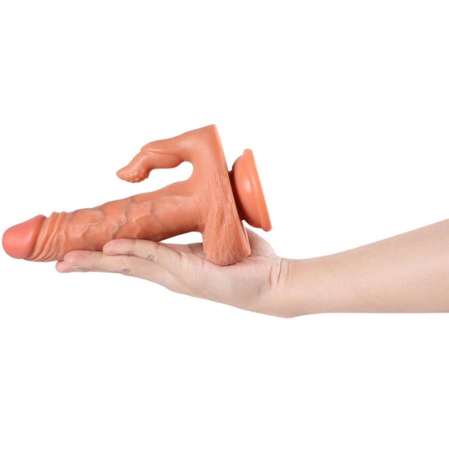 SHEQU - JULIAN GODEMICHET ET STIMULATEUR CLITORIDIEN VIBRANT AVEC TÉLÉCOMMANDE 16 CM