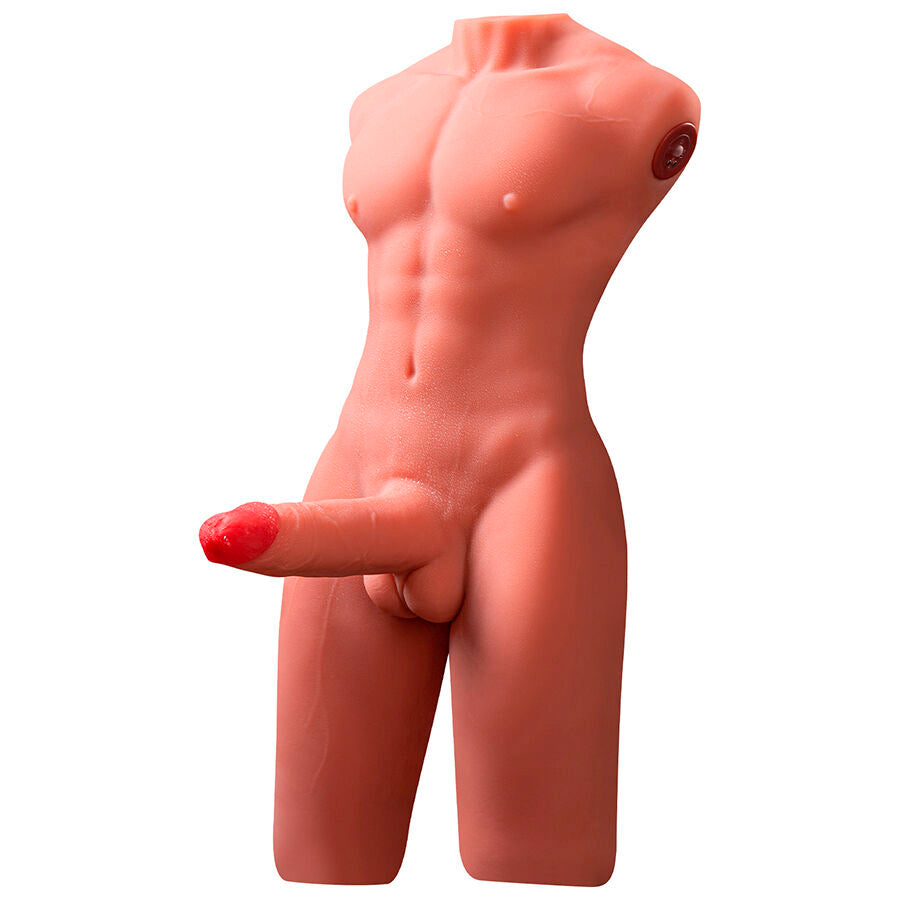 XISE – JASON TORSE MASCULIN RÉALISTE AVEC FONCTIONS DE POUSSÉE ET DE VIBRATION 55 CM