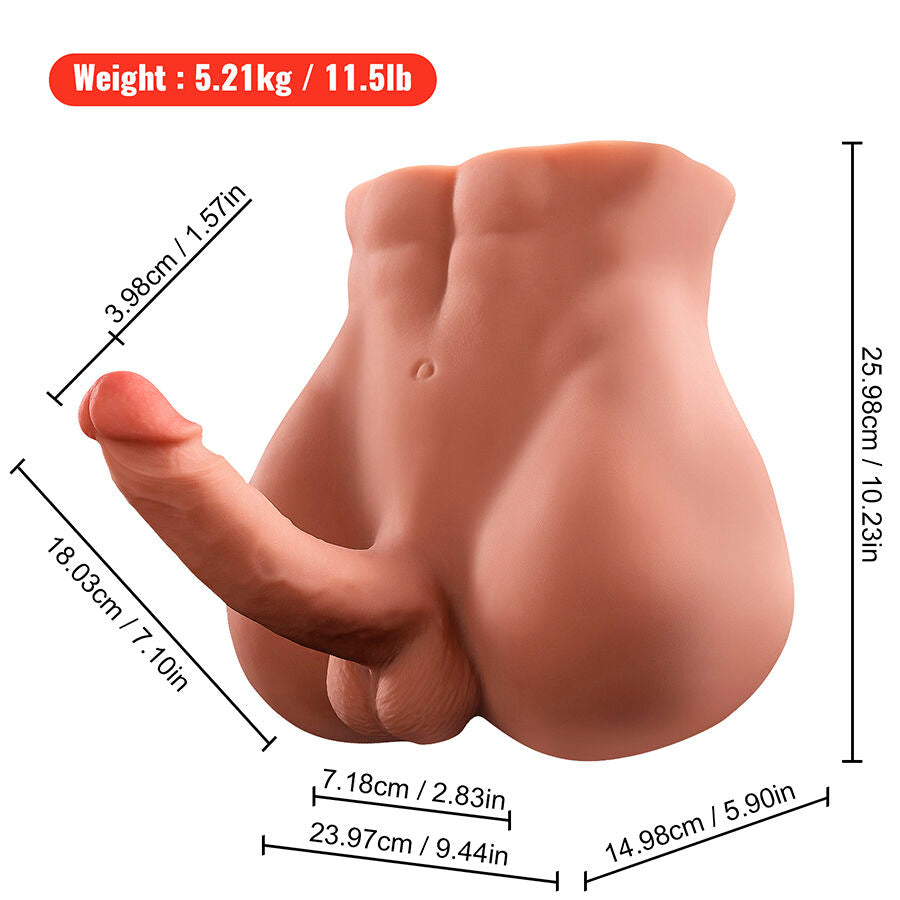 XISE - BERTLETT GODEMICHET GODEMICHET ET MASTURBATEUR ANAL RÉALISTES POSITION AVANT AVEC FONCTION DE POUSSÉE 18 CM