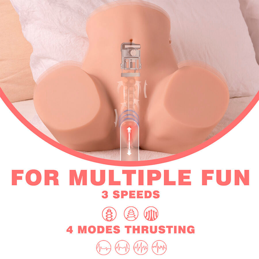 XISE - DANAE MASTURBATEUR VAGINAL RÉALISTE AVEC VIBRATIONS MULTI-POSITIONS
