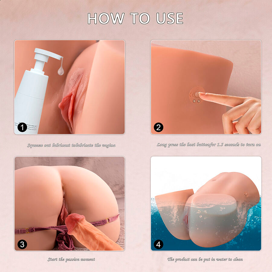 XISE - MASTURBATEUR VAGINAL RÉALISTE ETHEL AVEC PLUSIEURS POSITIONS DE VIBRATION