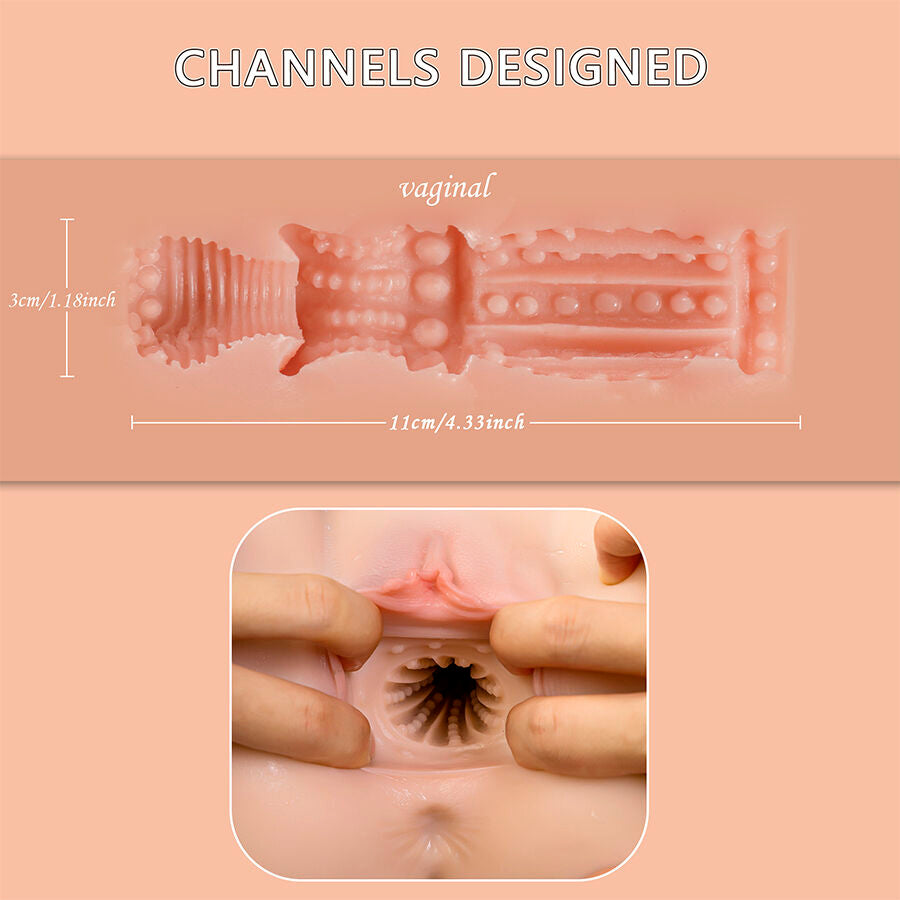 XISE - MASTURBATEUR VAGINAL RÉALISTE ETHEL AVEC PLUSIEURS POSITIONS DE VIBRATION