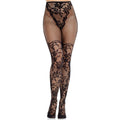 LEG AVENUE - BAS RÉSILLE DAHLIA AVEC DÉTAIL EN DENTELLE NOIR
