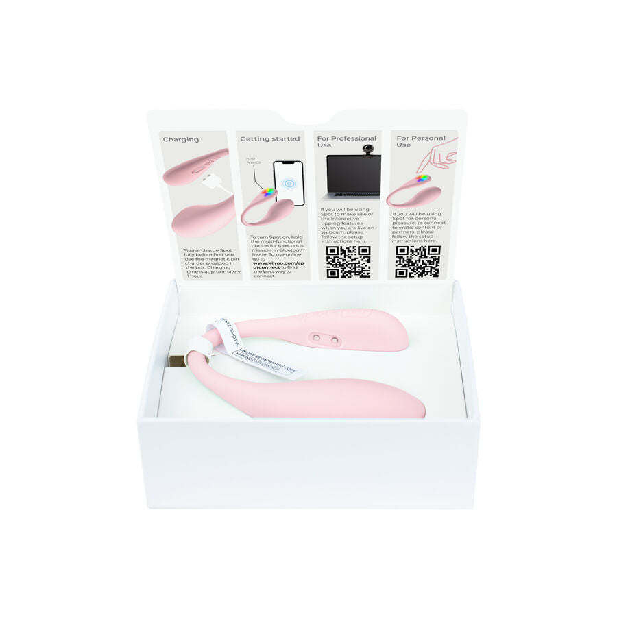 KIIROO - SPOT KISS ME VIBREUR EN U ROSE