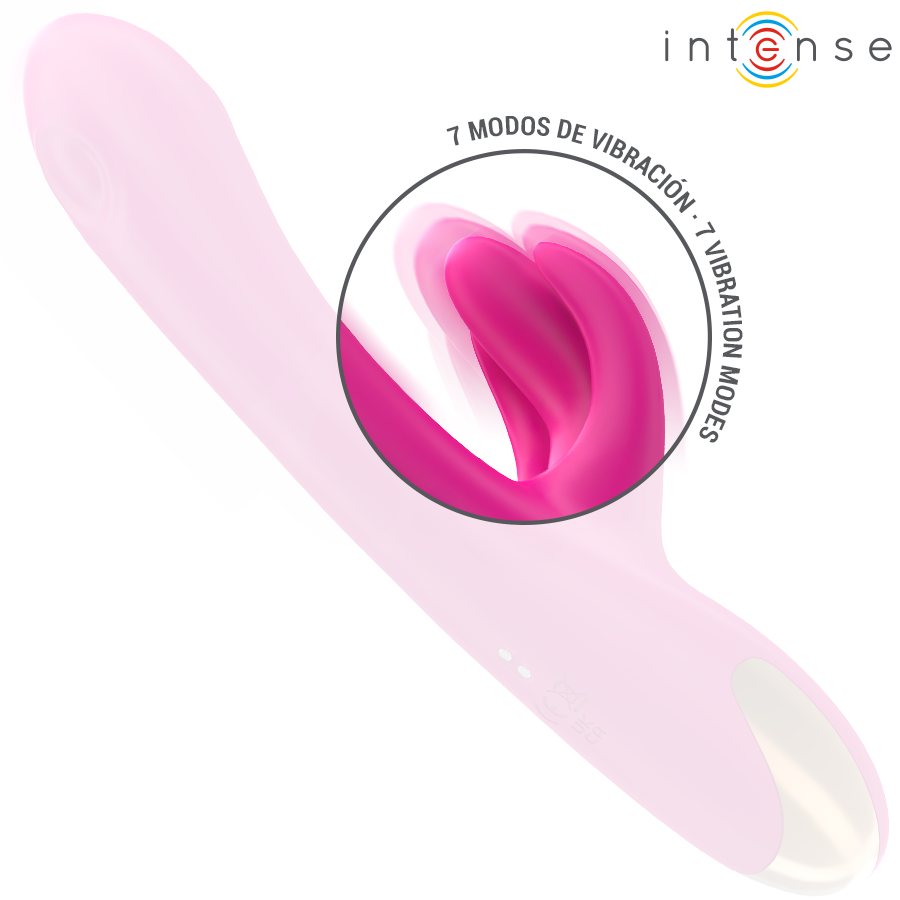 INTENSE - VIBRO-LAPIN MULTIFONCTION BRITNEY 23 CM ROSE