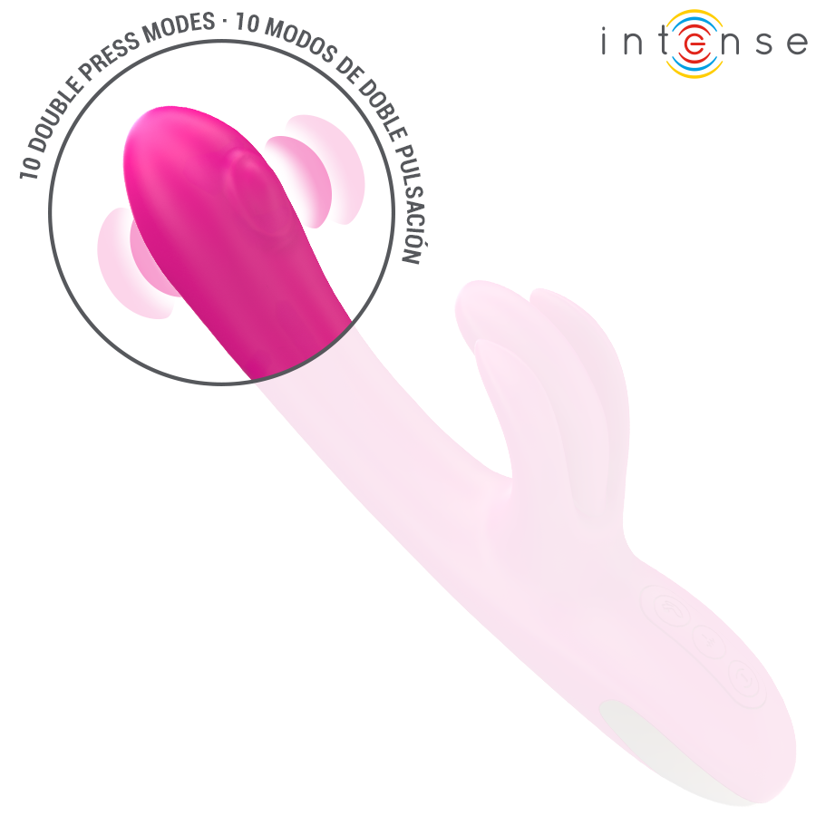 INTENSE - VIBRO-LAPIN MULTIFONCTION BRITNEY 23 CM ROSE