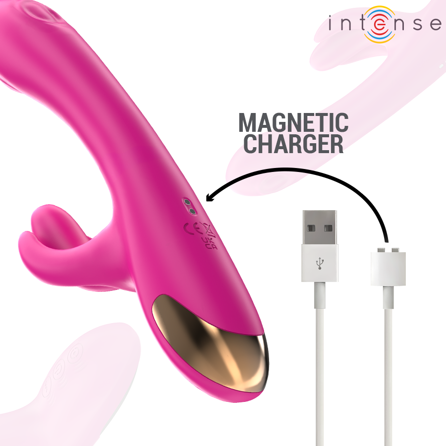 INTENSE - VIBRO-LAPIN MULTIFONCTION BRITNEY 23 CM ROSE