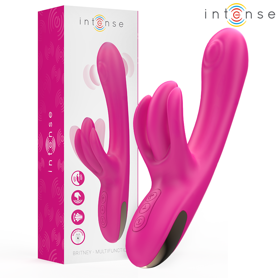 INTENSE - VIBRO-LAPIN MULTIFONCTION BRITNEY 23 CM ROSE