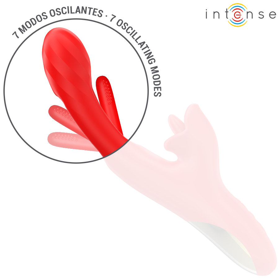 INTENSE - VIBREUR MULTIFONCTIONNEL JESSICA STIMULATION CLITORIDIENNE 24,8 CM ROUGE