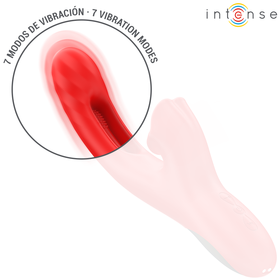 INTENSE - VIBREUR MULTIFONCTIONNEL JESSICA STIMULATION CLITORIDIENNE 24,8 CM ROUGE