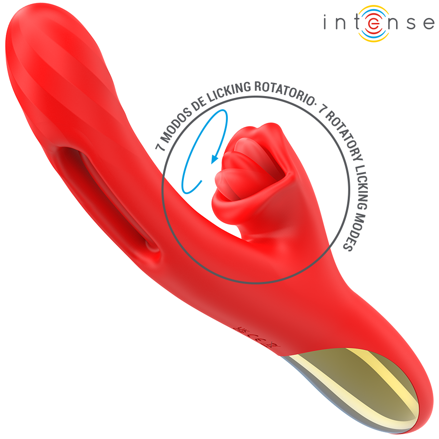 INTENSE - VIBREUR MULTIFONCTIONNEL JESSICA STIMULATION CLITORIDIENNE 24,8 CM ROUGE