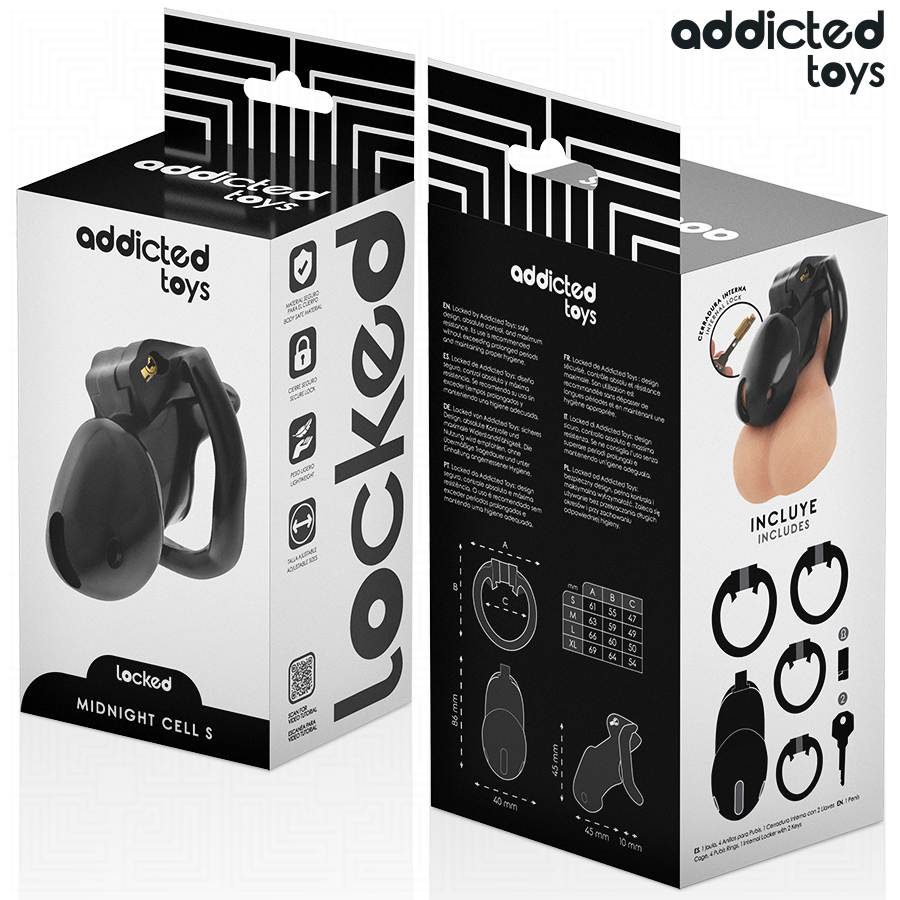 ADDICTED TOYS LOCKED - MINDNIGHT CELL CAGE PÉNIS TAILLE S