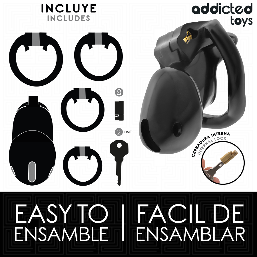 ADDICTED TOYS LOCKED - MINDNIGHT CELL CAGE PÉNIS TAILLE S