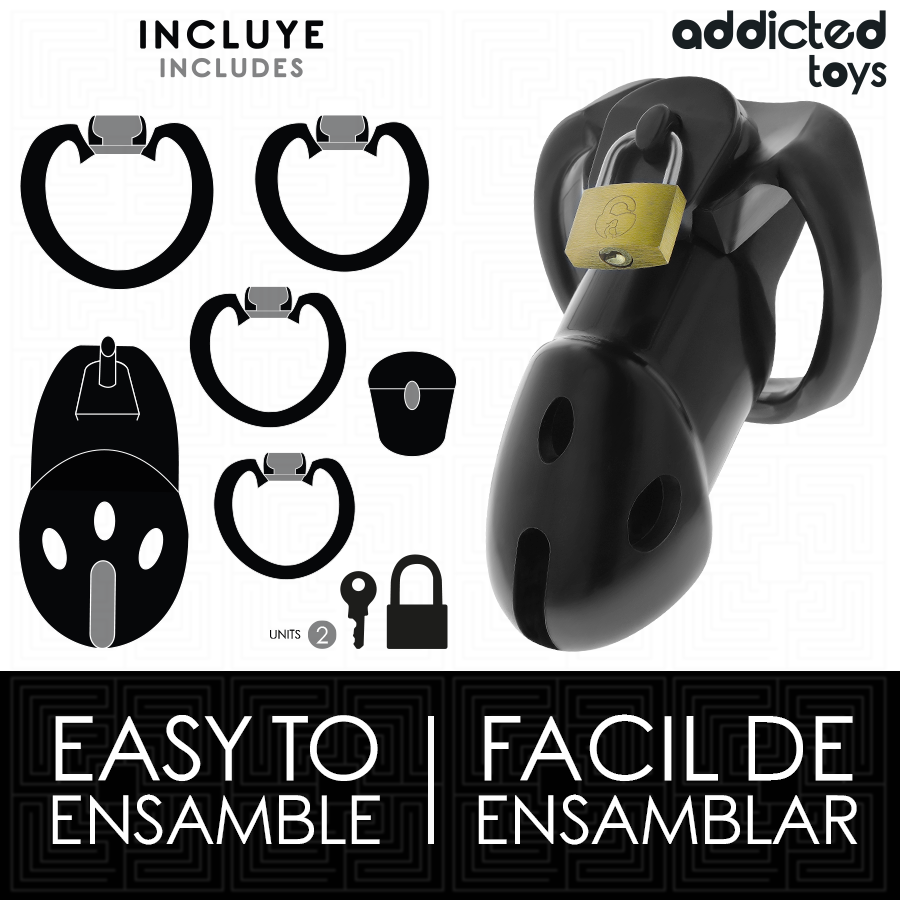 ADDICTED TOYS LOCKED - CAGE DE PÉNIS INTACTE 9,8 CM