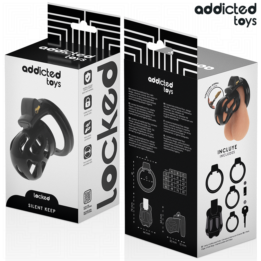 ADDICTED TOYS LOCKED - SILENT KEEP PENISKÄFIG 7,5 CM