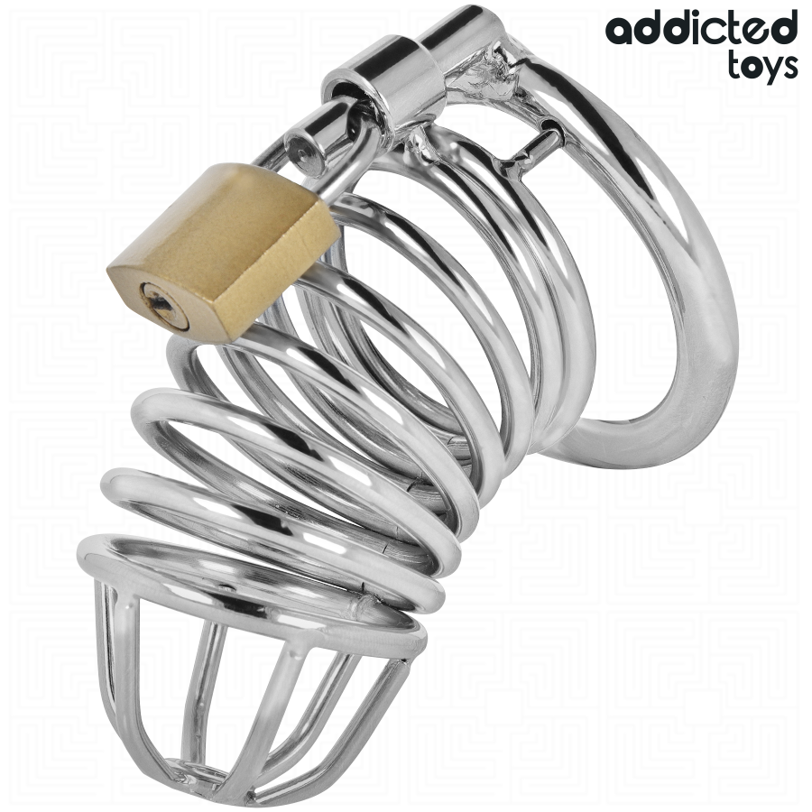 ADDICTED TOYS LOCKED - IRON CELL CAGE PÉNIS EN MÉTAL TAILLE M