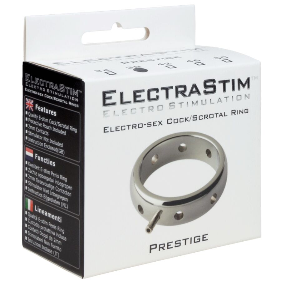 ELECTRASTIM - ANNEAU PÉNIN ÉLECTROMAGNÉTIQUE MÉTALLIQUE DE LUXE 50 MM