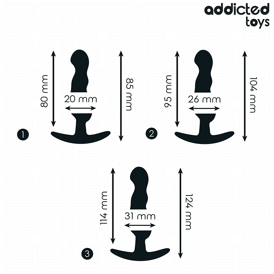 ADDICTED TOYS - LOT DE 3 PLUGS ANALS MODÈLE 1