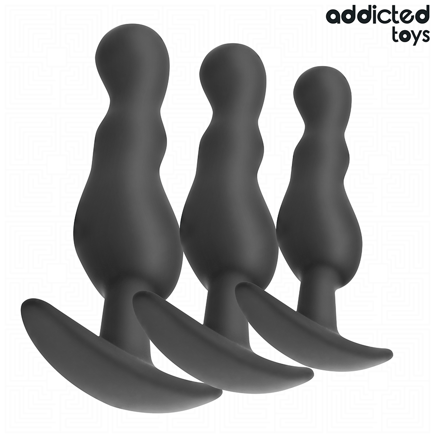 ADDICTED TOYS - LOT DE 3 PLUGS ANALS MODÈLE 1