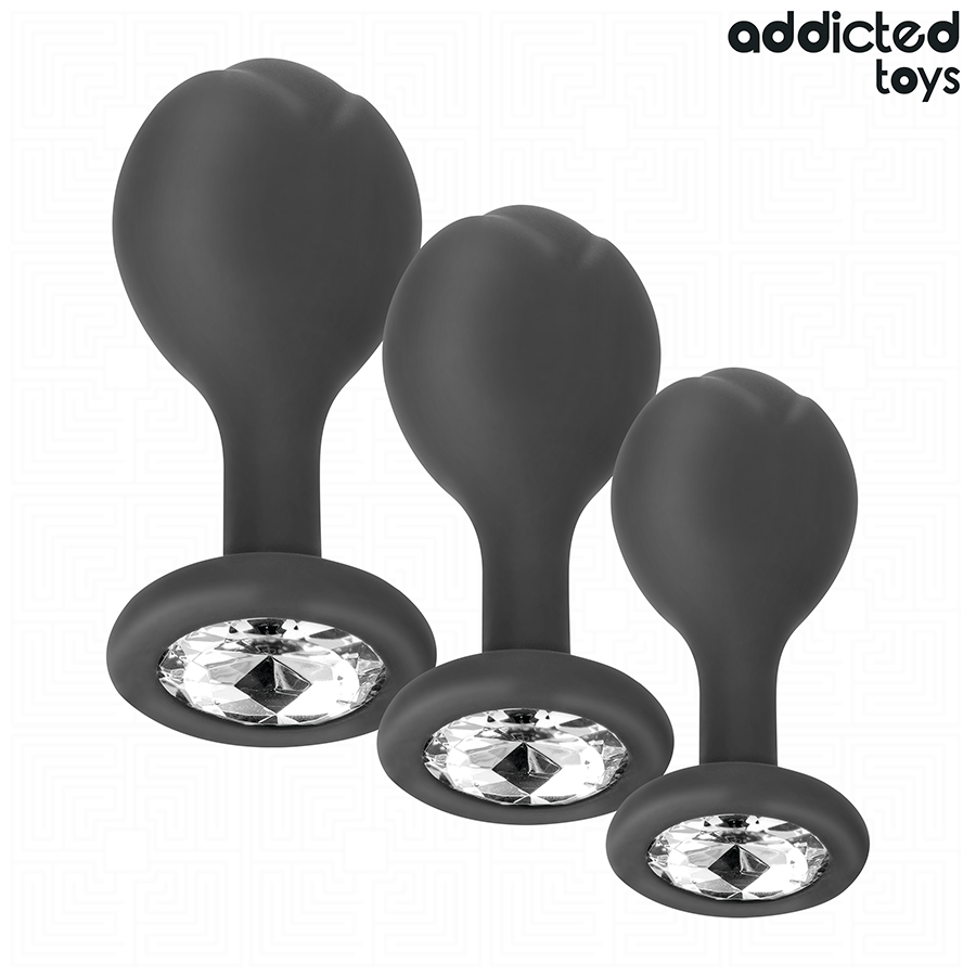 ADDICTED TOYS - COFFRET DE 3 PLUGS ANALS AVEC BIJOU