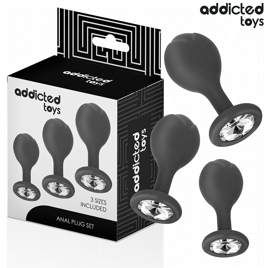 ADDICTED TOYS - COFFRET DE 3 PLUGS ANALS AVEC BIJOU