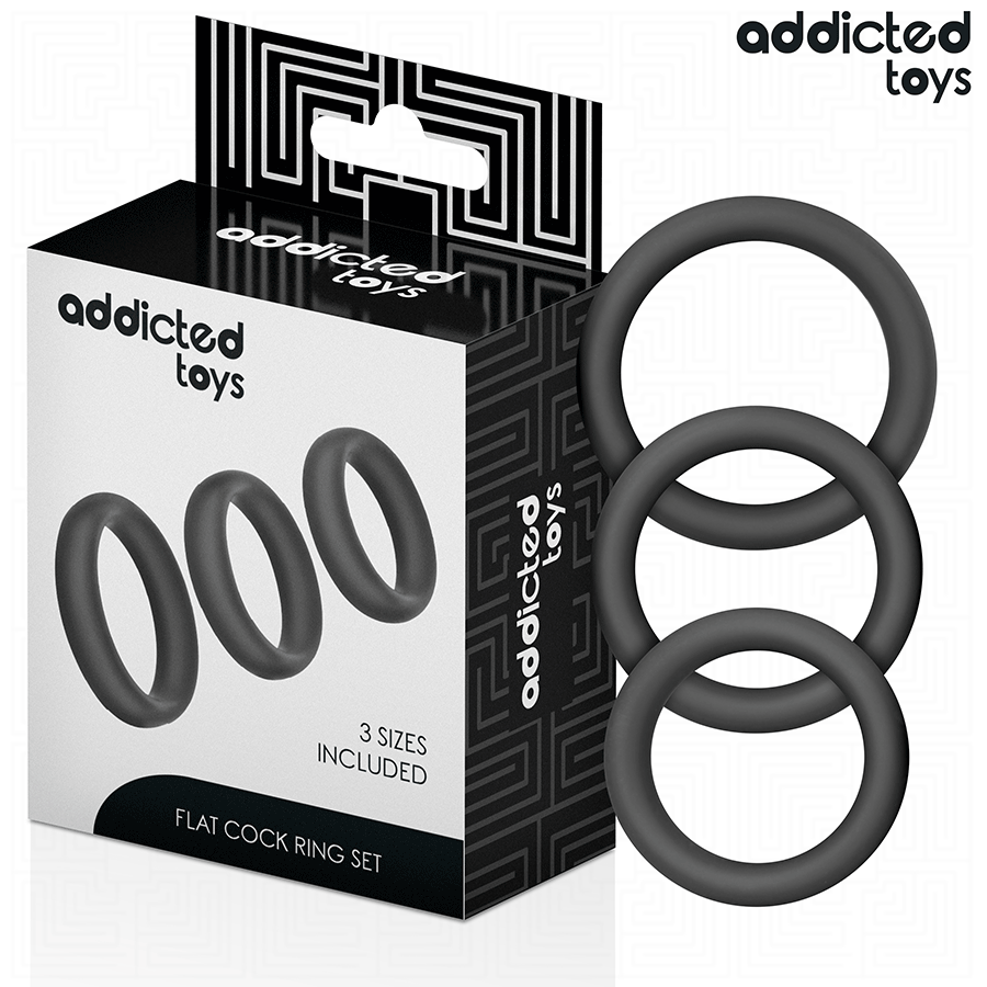 ADDICTED TOYS - LOT DE BAGUES PLATES EN SILICONE
