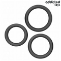 ADDICTED TOYS - LOT DE BAGUES PLATES EN SILICONE