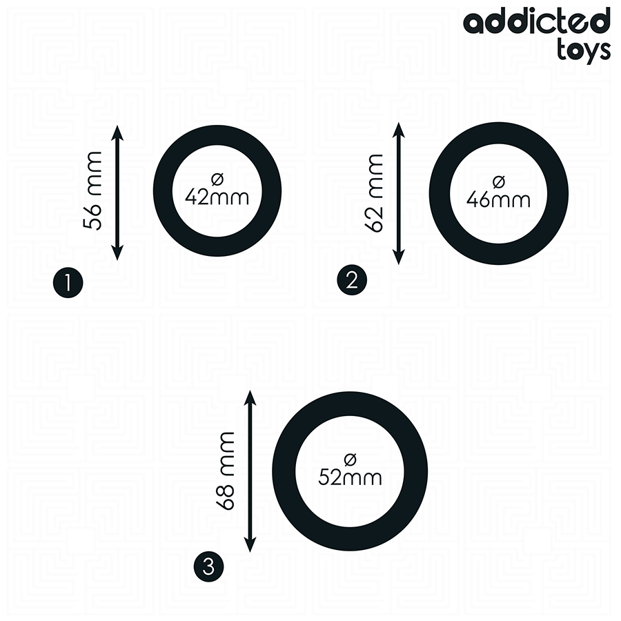 ADDICTED TOYS - LOT DE BAGUES PLATES EN SILICONE