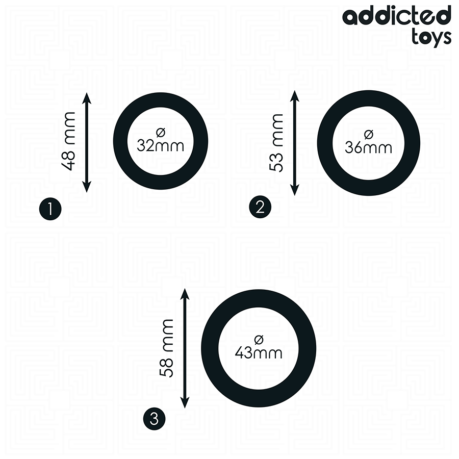ADDICTED TOYS - LOT DE BAGUES EN SILICONE MODÈLE 1