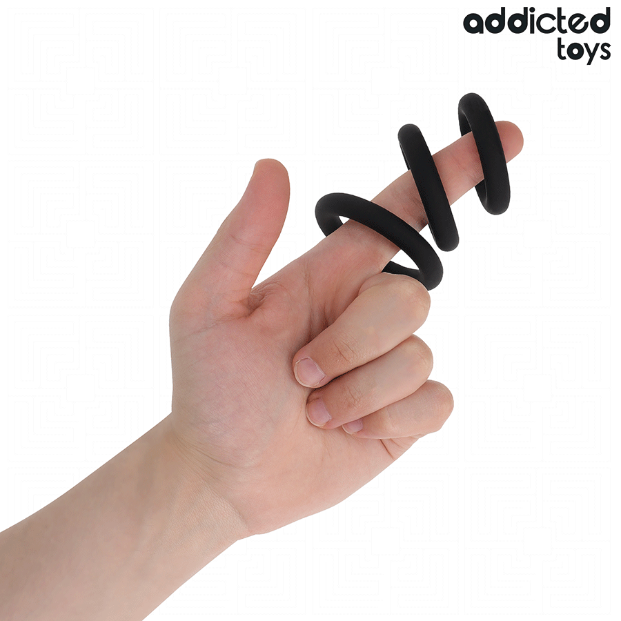ADDICTED TOYS - LOT DE BAGUES EN SILICONE MODÈLE 1