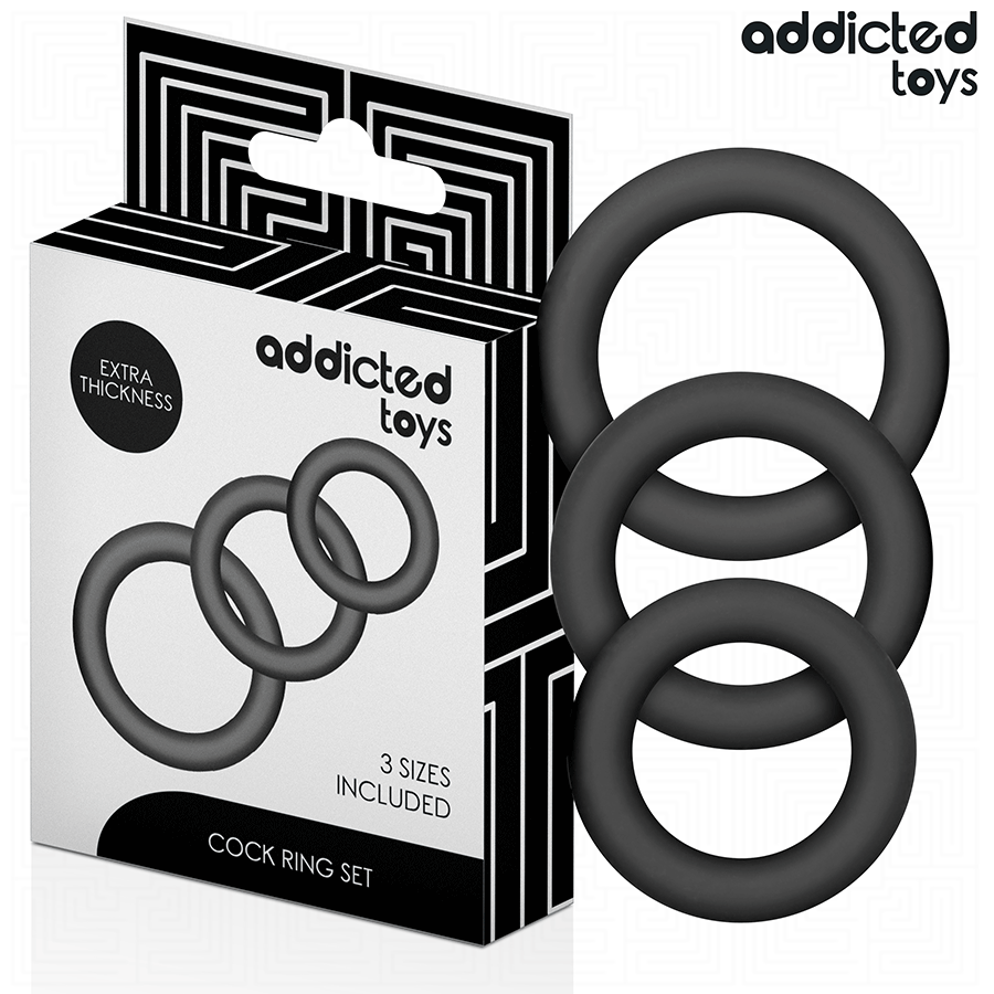 ADDICTED TOYS - LOT DE BAGUES EN SILICONE MODÈLE 1