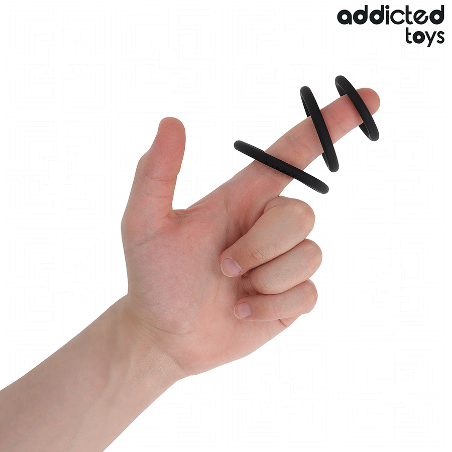ADDICTED TOYS - SET ANNEAUX EN SILICONE MODÈLE 2