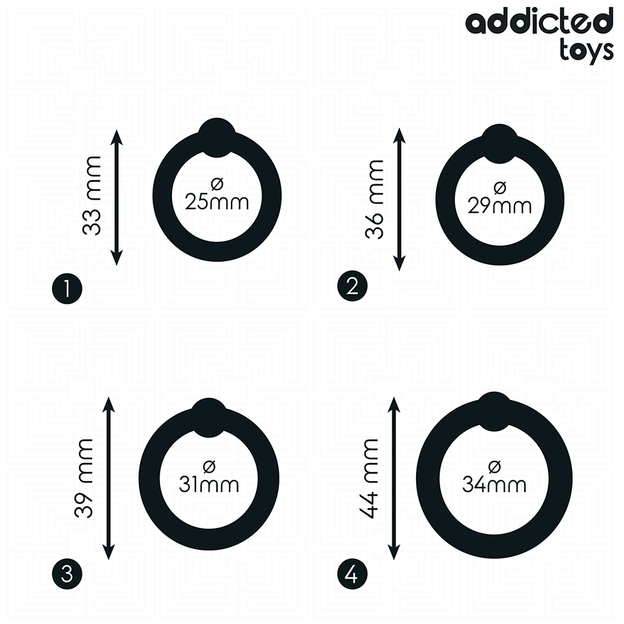 ADDICTED TOYS - ENSEMBLE D'ANNEAUX PÉNIS EN SILICONE