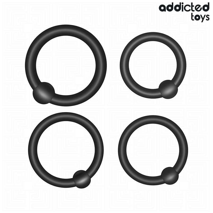 ADDICTED TOYS - ENSEMBLE D'ANNEAUX PÉNIS EN SILICONE