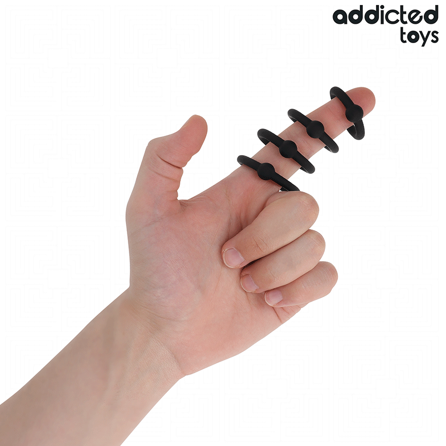 ADDICTED TOYS - ENSEMBLE D'ANNEAUX PÉNIS EN SILICONE
