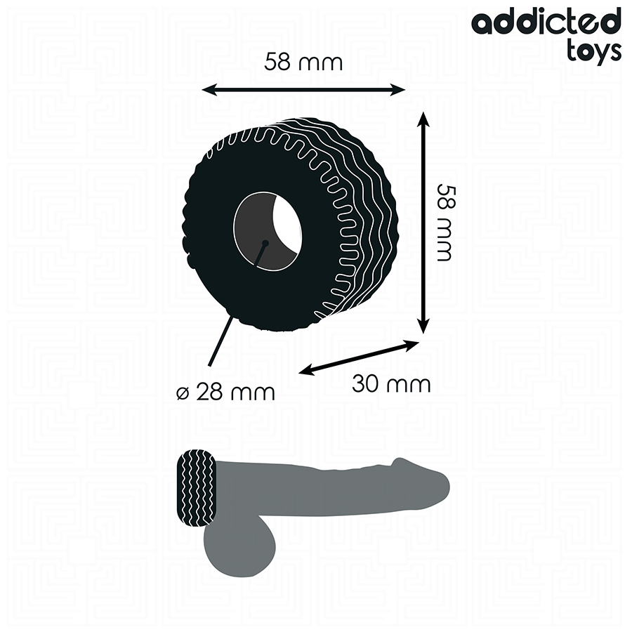 ADDICTED TOYS - ANNEAU PÉNIEN EXTRA ÉPAIS